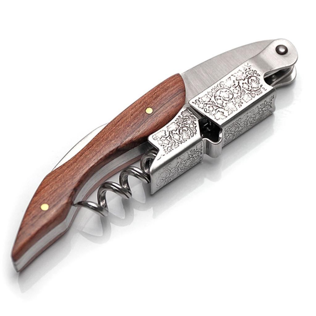 Leeseph штопор для вина, ручной винный ключ с двумя шарнирами для бармена, официанта, официанта, штопор из нержавеющей стали для винных бутылок