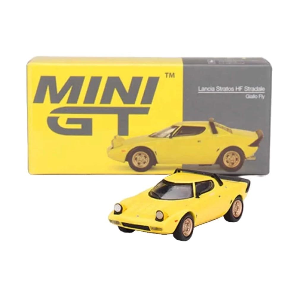 MINI GT 1/64 Lancia Stratos HF Stradale Желтый Fly Yellow (Левый руль) Готовый продукт