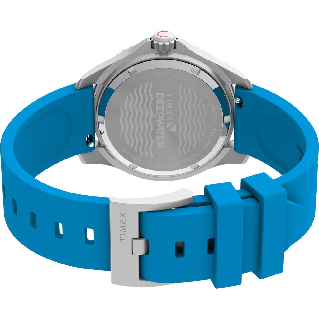 TIMEX Мужские часы Deepwater Meredian 200 Quartz 20 ATM Водонепроницаемые Сапфирово-синие TW2Y40400
