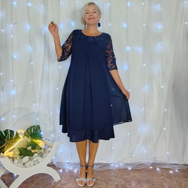 Женское платье Лето с коротким рукавом и вышивкой Женские длинные платья Повседневные платья с круглым вырезом большого размера