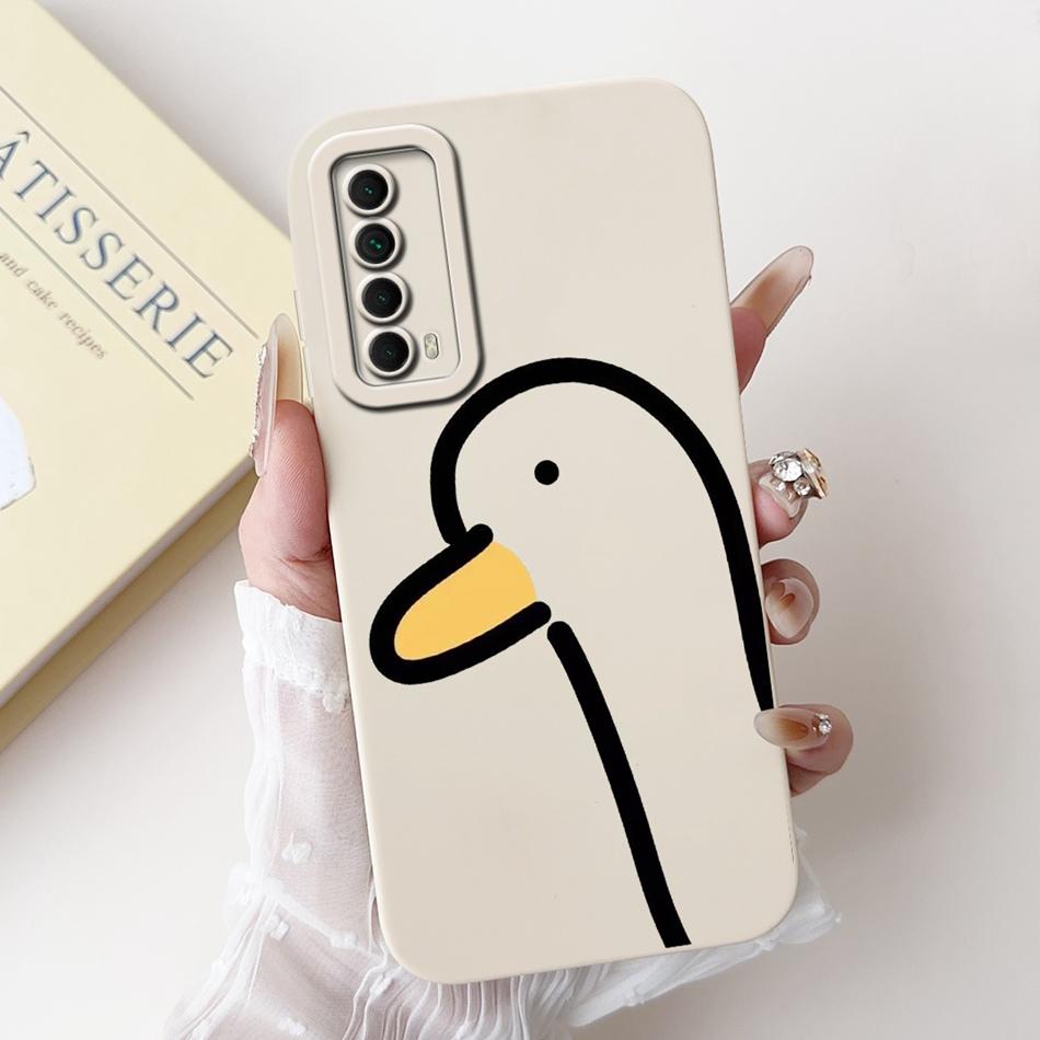 For Huawei P Smart 2021 Case Huawei Y7a PPA-LX3 PPA-LX2 PPA-LX3 Cute Panda Rabbit Soft Silicone Shockproof Phone Cases