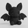 Ручная вязка крючком Черная летучая мышь Мягкая игрушка Милая Для Хэллоуина Декор Готический Подарок Декор детской комнаты