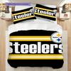 Pittsburgh Steelers Pattern Bedding Quilt Set Quilt Cover Pillowcase Home Decoration Birthday Gift (1 * duvet cover + 2 * pillowcase, without core)