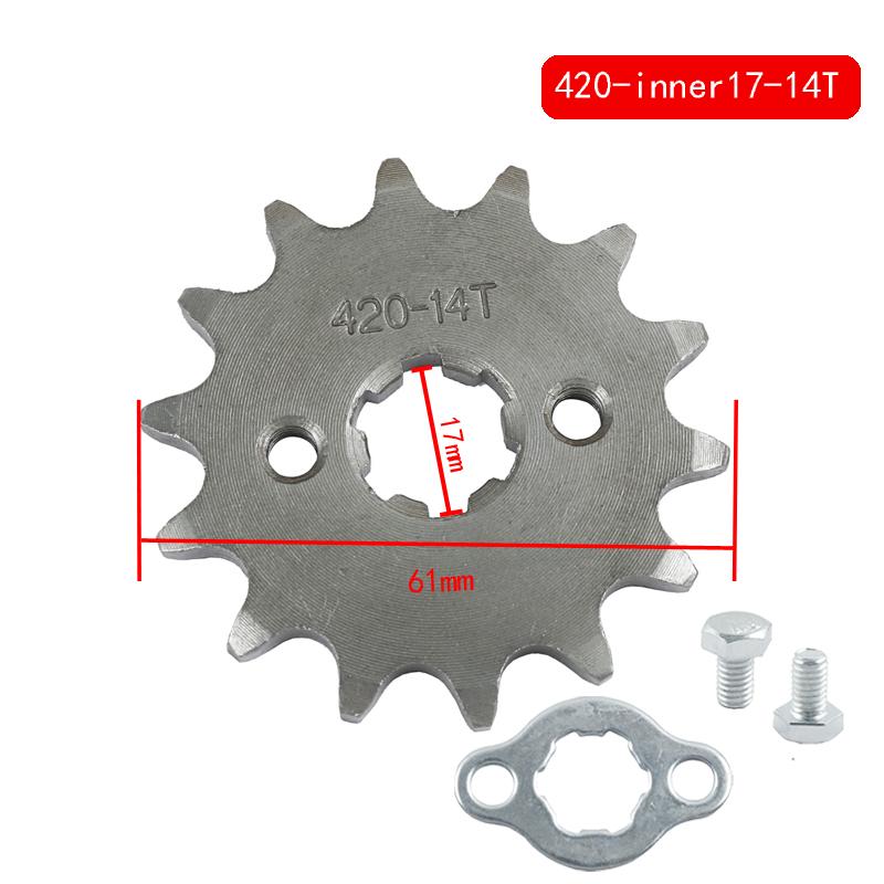 Motorcycle 420 17mm 10 11 12 13 14 15 16 17T Front Engine Sprocket For Dirt Pit Monkey Dax Bike Go Kart ATV Quad Motocross