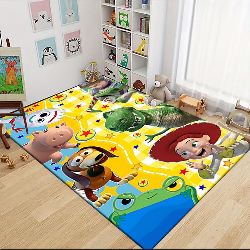 Toy Story Characters Carpet Rug Soft Washable Antislip Home Living Room Sofa Mats Personalized Christmas Rug