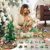 [Рождественский Новый Подарок 2024] Строительные Блоки из 701 Детали, DIY Рождественская Тема: Снеговик, Олень, Рождественская Елка, Набор из 24 Конструкторов в 1, Декоративный