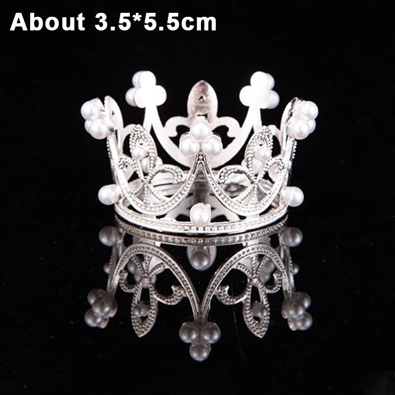 Мини-корона для украшения кексов, металлические украшения для торта, для свадьбы, дня рождения, выпечки, инструментов для украшения торта