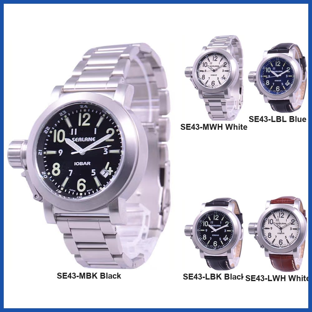 SEALANE SE43 Men's Quartz Wrist Watch - Black / Brown / Silver SE43-LBL SE43-LBK SE43-LWH SE43-MBK SE43-MWH Gift Casual Business Sports Student
