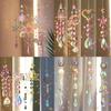Crystal Diamond Moon Sun Catcher Butterfly Lotus Rainbow Christmas Decoration Home Garden Decoration Wind Chime