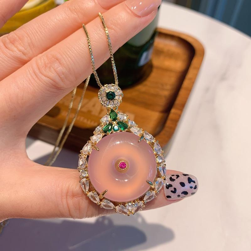 Sace Gems Классический медный сплав Циркон женский кулон ожерелье модный подарок