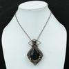Черный эфиопский опал драгоценный камень кулон медная проволока обернутый кулон ручной работы медные украшения дизайнерский кулон проволочная обертка ювелирные изделия подарок для матери