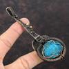 Тибетская бирюза кулон, кулон, обернутый медной проволокой, кулон из драгоценного камня ручной работы, уникальный медный дизайн, ювелирное изделие, кулон в виде гитары, подарок на годовщину