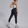 New solid color double-sided brocade tight back yoga suit set, sports running fitness yoga suit two-piece set
