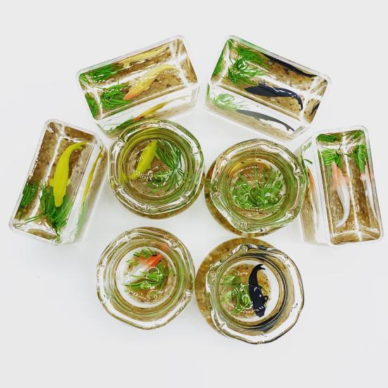 Игрушка-аквариум, миниатюрные украшения, кукольный домик из смолы, аквариум, аксессуары для сцены для девочек