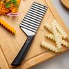 M-Stainless Steel Potato Crinkle Wavy Slicer Knife French Fries Dough Vegetable Fruit Potato Cutter Chopper Kitchen Maker Tool