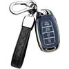 Чехол-брелок HIBEYO для 2018 2019 2020 2021 2022 Hyundai Venue Kona Santa Fe Veloster Palisade Elantra GT Умный пульт ДУ Автомобильный ключ с брелоками Мягкий