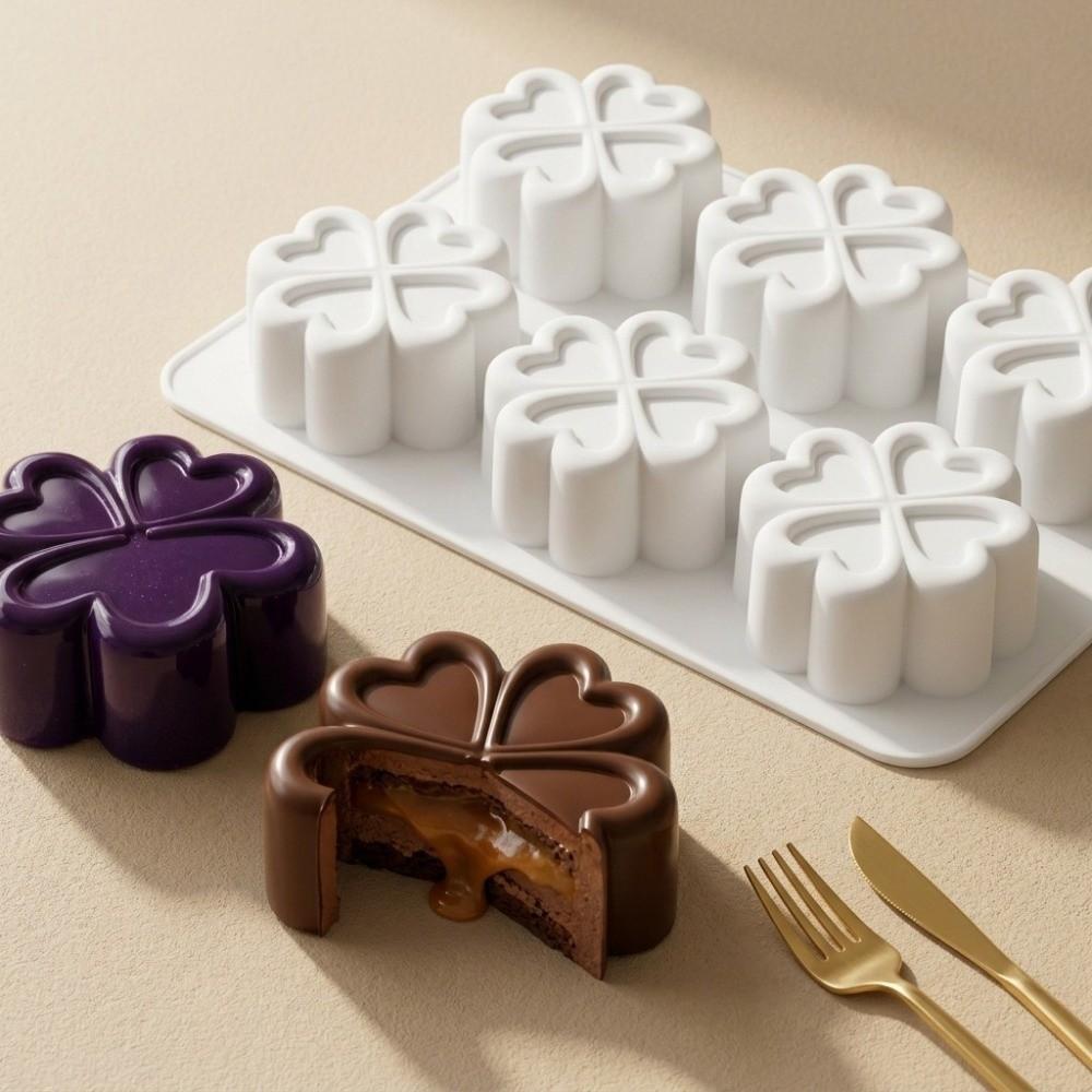 Four-Leaf Clover Shape Silicone Cake Mold Non-Stick Dessert Mold Mousse Baking Molds Home Baking