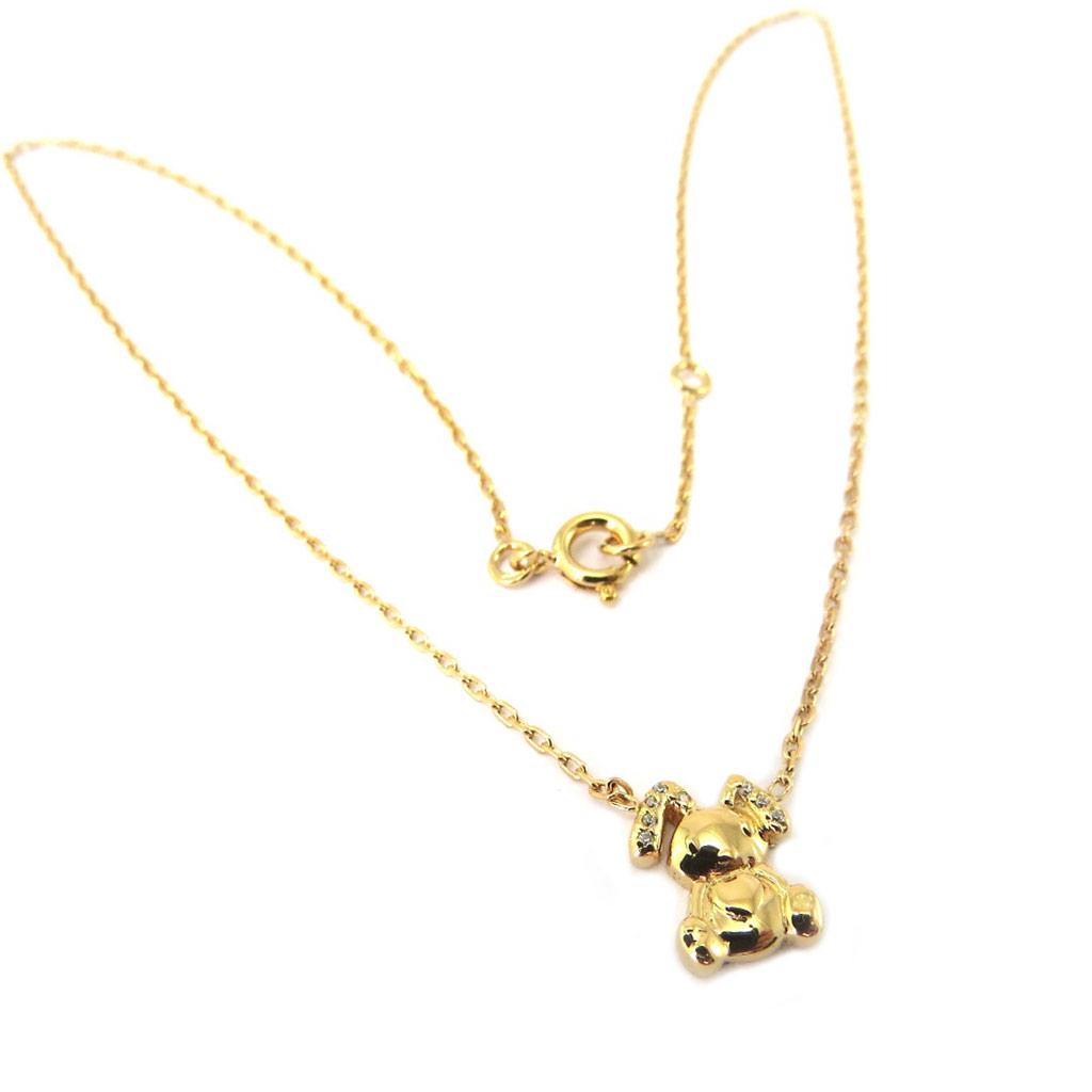 Les Trésors De Lily [P3287] - Gold-plated 'Rabbit' Children's Necklace - 10x9 Mm