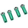 4 Pcs RC Link Rod End M4 Thread CW 7mm High Strength Alloy Ball Joint Head for 110 Model Car Green