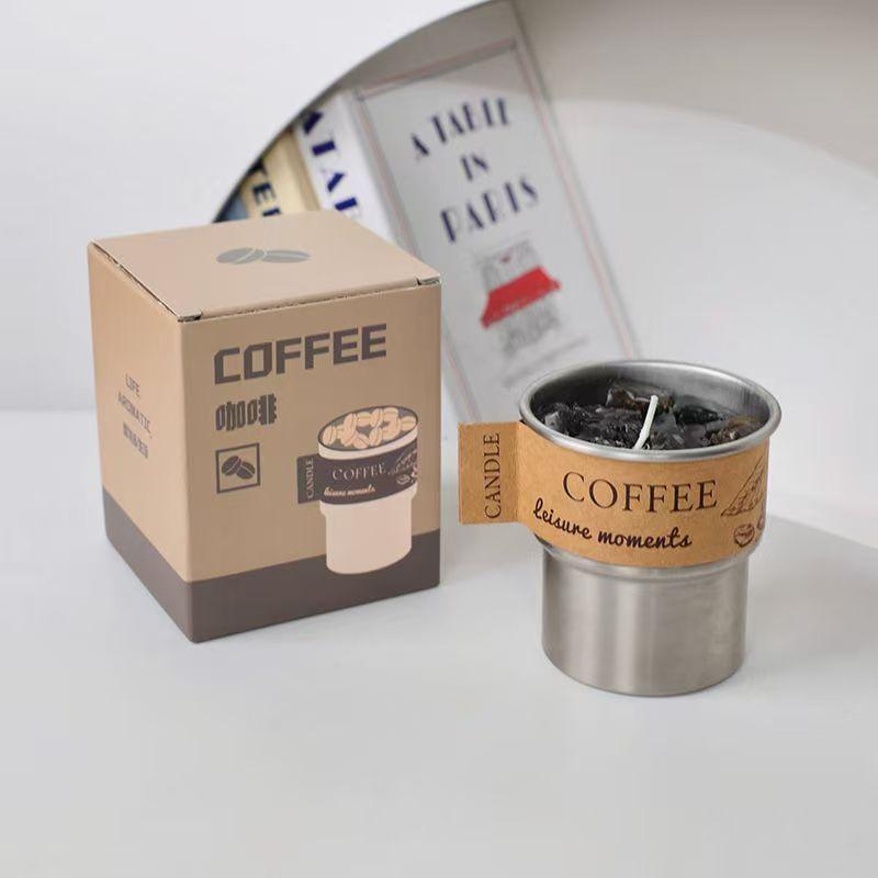 Ароматическая свеча с ароматом кофейных зерен, украшение для атмосферы в спальне, стойкий аромат