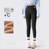 Зимние леггинсы с высокой посадкой, облегающего кроя, с теплой подкладкой из ткани с добавлением шерсти ягненка, брюки для холодной погоды, женские брюки