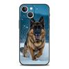 German Shepherd Dog Cartoon Phone Case For iPhone 17 16E 15 16 14 13 12 11 Pro Max 7 8 Plus Soft TPU Back Cover