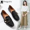 Модные мягкие кожаные туфли с жемчужной пряжкой женские мокасины новые балетки женские балетки одинарные туфли женские слипоны