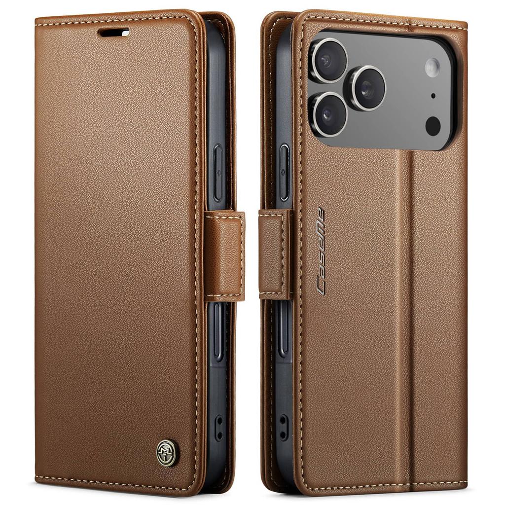 Для iPhone 17 Pro Max 17 Air 17 Чехол с держателем для карт, Кошелек-чехол с RFID-защитой, Прочная кожаная подставка, Магнитная застежка