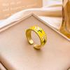 Ring European and American French C-ring, lemon flower ring, niche high-end feeling, small fresh and non-fading accessories