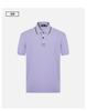 [Contrast striped embroidered logo] Spring and summer solid color clean and versatile men's polo shirt with a collar and short sleeves