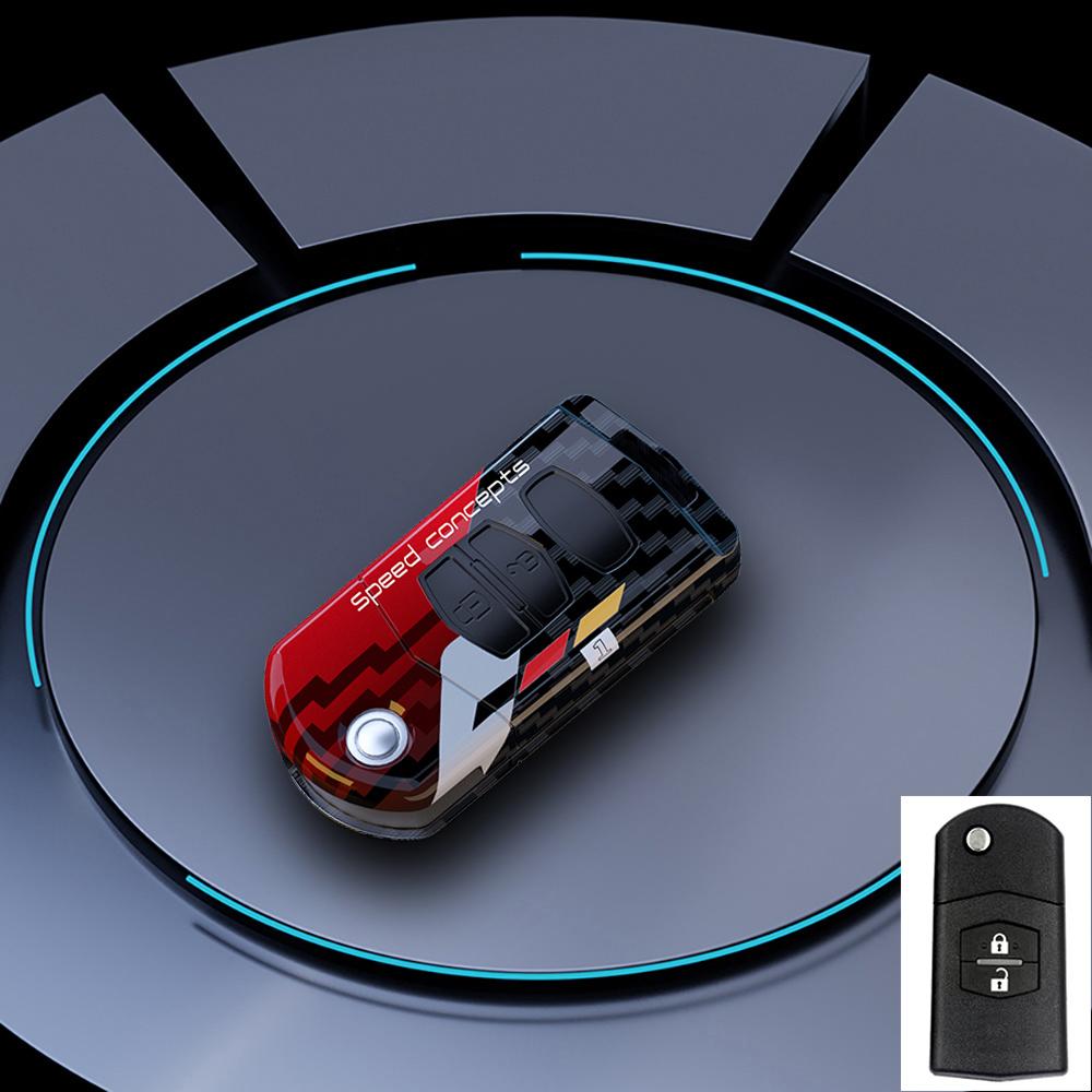 Чехол-брелок для ключа автомобиля в стиле граффити для Mazda 3 2 6 2003 2004 2005 2006 2007 2008 2009 2010 2011 2012 2013 Держатель для автомобиля