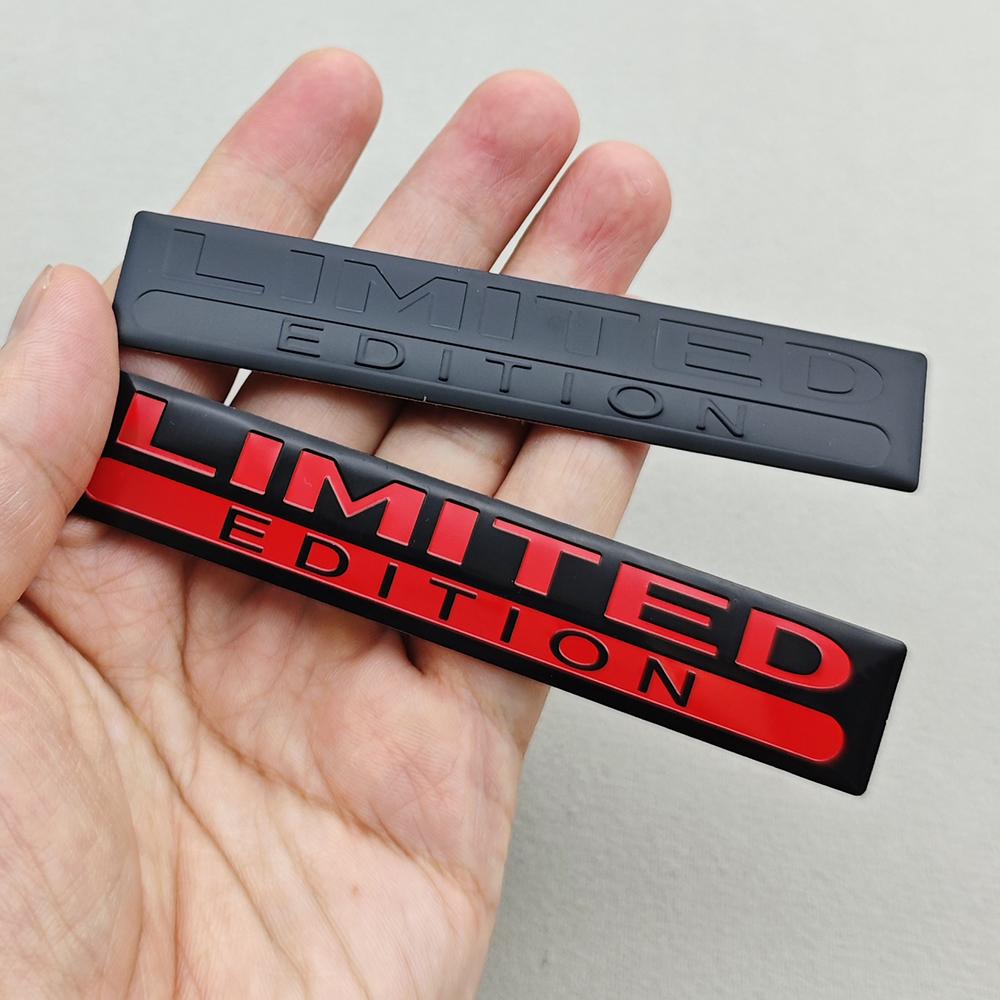 2 шт. Металл Алюминий LIMITED EDITION Логотип Эмблема 3D Хром Серебристый Черный Красный Наклейка на Автомобиль Крыло Багажник Значок Наклейка Аксессуары для Автомобиля