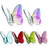 Multiple Color Crystal Butterfly Figurines Super Winkling Clear Crystal Flying Butterfly Collectible Vivid Home Decor