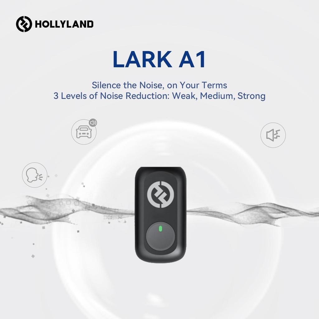 Беспроводной мини-микрофон Hollyland Lark A1 для iPhone и Android, 48 кГц/24 бита, Микрофон для YouTube, Подкастов, Влогинга