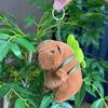 Adorable Plush Capybara Keychain Creative Animal Keyring Soft Toy Bag Charm