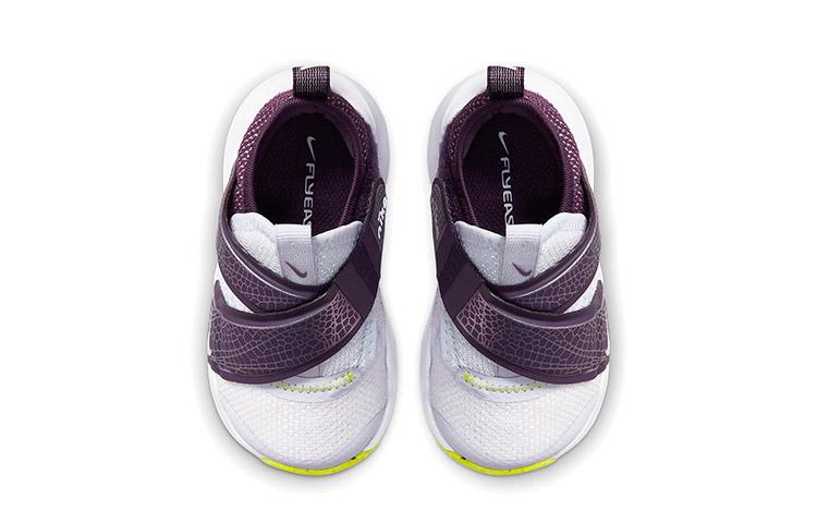 Nike Flex Advance Противоскользящая Амортизация Износостойкие Низкие Кроссовки для Малышей Белый Фиолетовый Желтый CZ0189-500