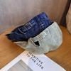 Retro Denim Beret Hat Short Brim Duckbill Cap For Women Casual Wear Street