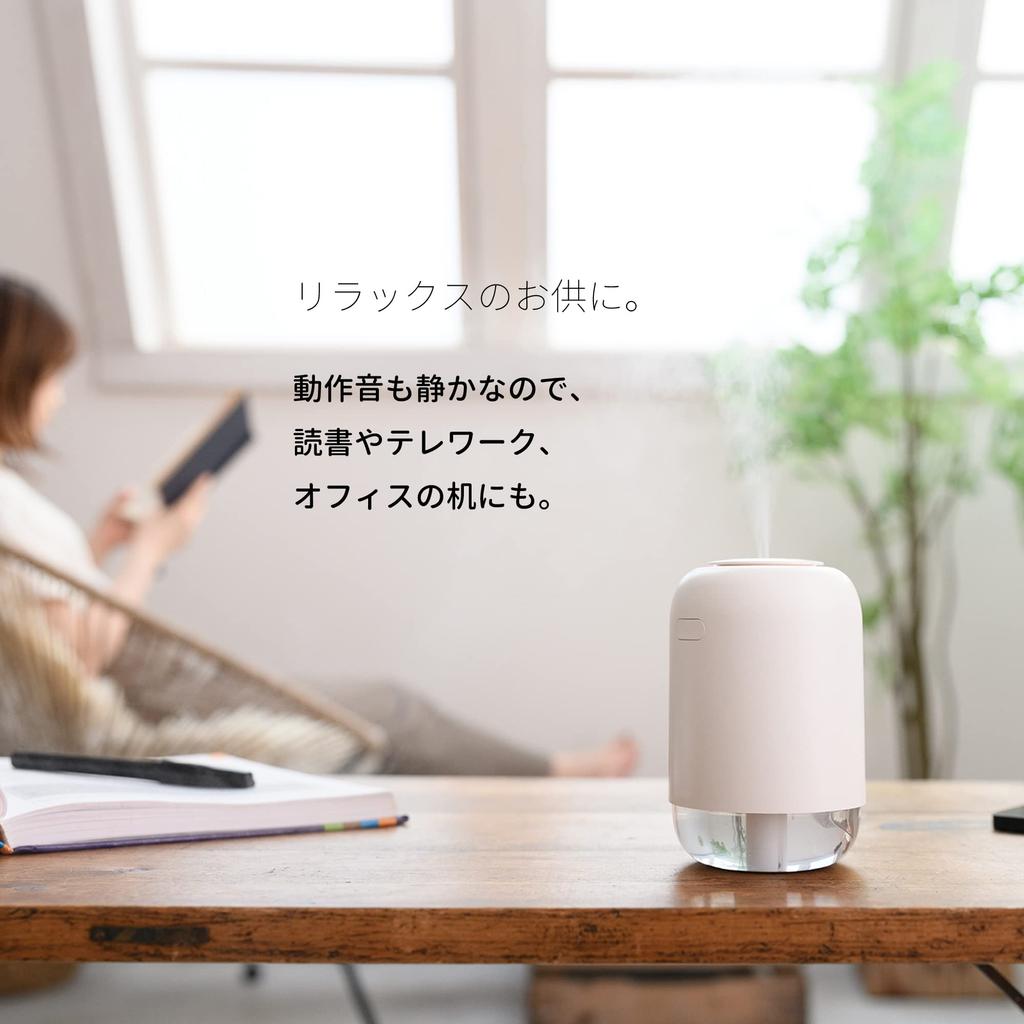 Портативный увлажнитель воздуха Белый Телеработа Легкий Простой Увлажнитель Бутылка Овальный Ультразвуковой Тип Настольный USB Перезаряжаемый Портативный Овальный Теплый Цвет