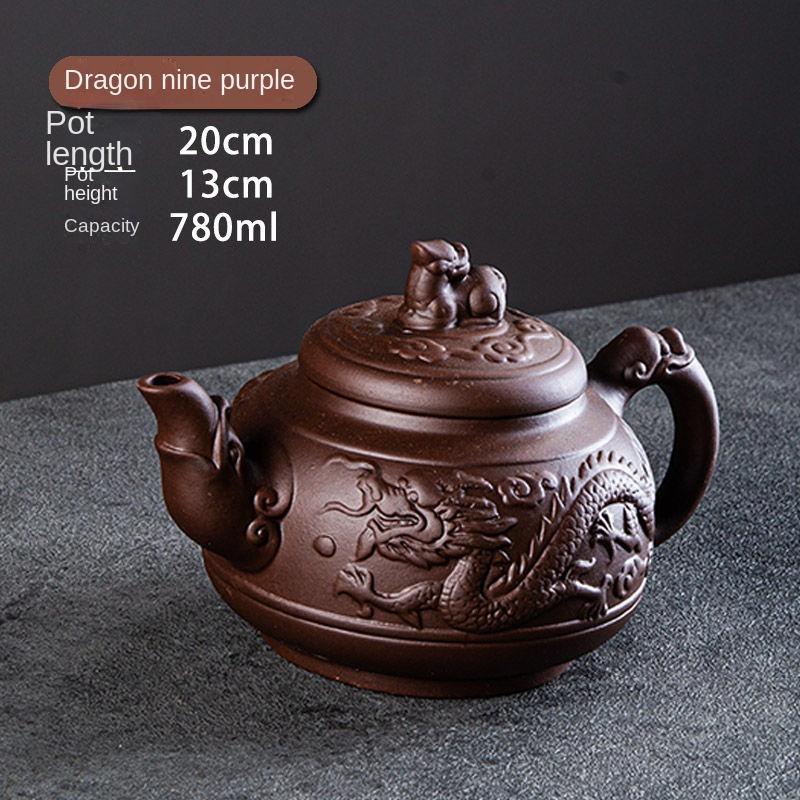 Горшок для чайных сервизов, популярные фиолетовые глиняные горшки, чайник из исинской глины, набор для заваривания чая, самовар, восточный марокканский чайник и набор чашек, гайвань