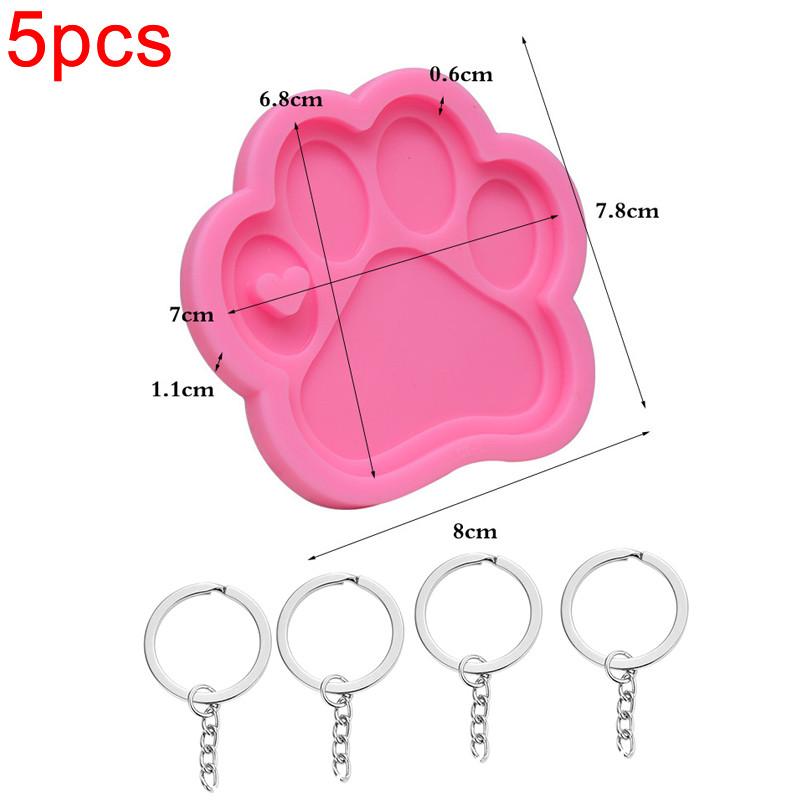 Силиконовая форма в виде бабочки, сердечко, лапка, брелок, подвеска, формы с 2 кольцами для ключей для украшения торта из шоколадных конфет своими руками