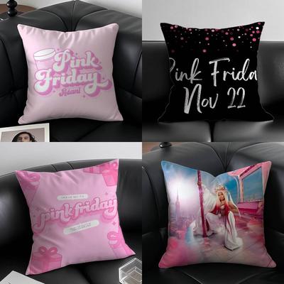 Минаж-Певица Pink Friday-P Наволочка Наволочка против пылевых клещей Невидимая молния Шелковистый короткий плюш Чехол на подушку для дивана