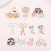 Zinc Alloy Pumpkin Carriage and Dinosaur Rhinestone Jewelry DIY Accessories