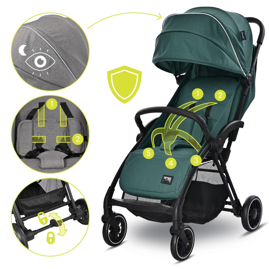 Lorelli quick - wózek spacerowy autofold do 22kg | smoke
