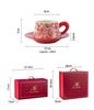 Керамический набор кофейных и чайных чашек с блюдцами Rose Yan Yu - Подарочное издание High-End