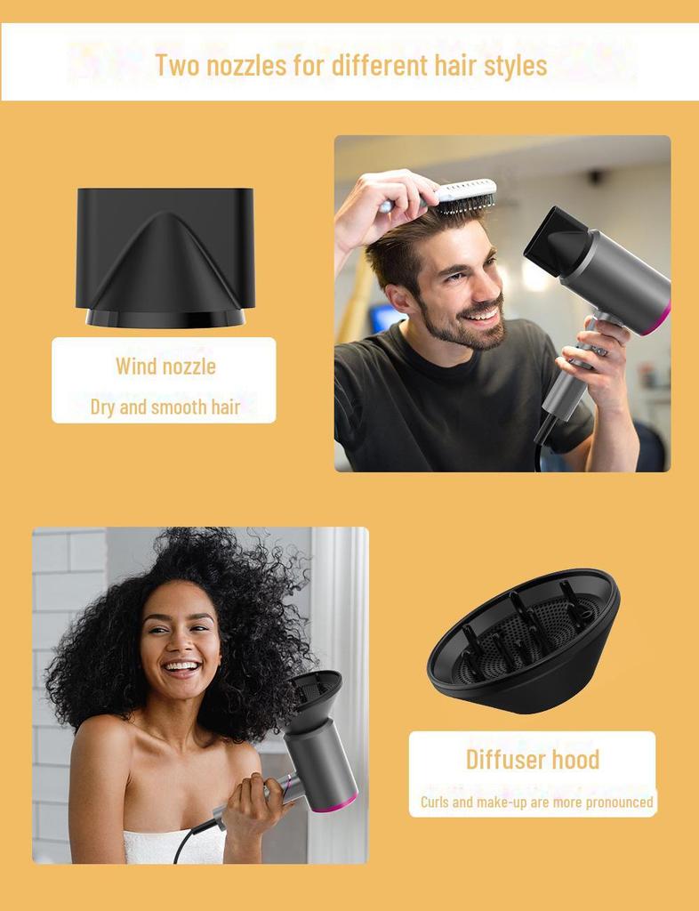 Портативный складной фен с постоянной температурой и технологией отрицательных ионов