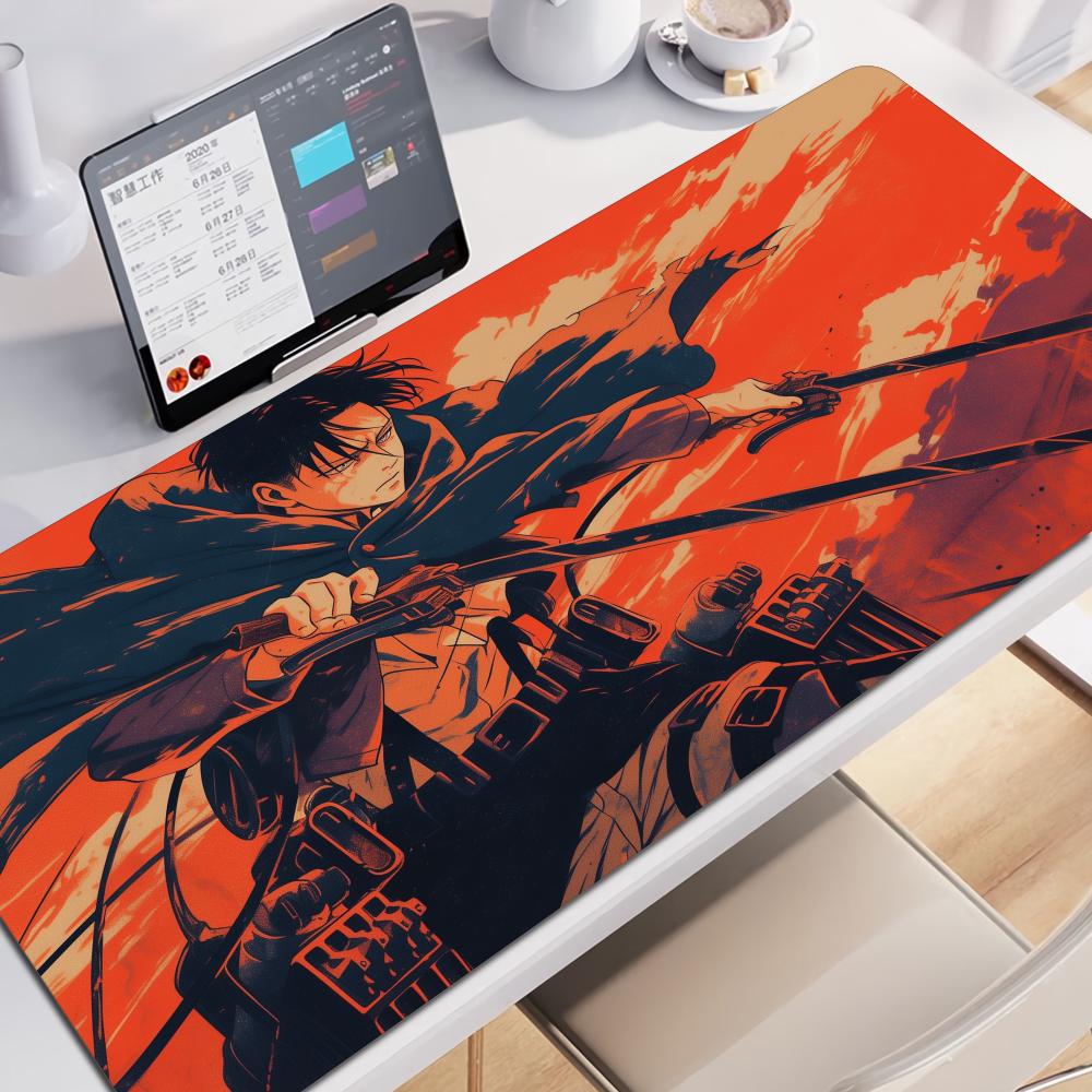 Anime Dark AAttack on TTitan Mouse Pad Large Gaming Mousepad with Stitched Edges Thickened Desk Mat PC