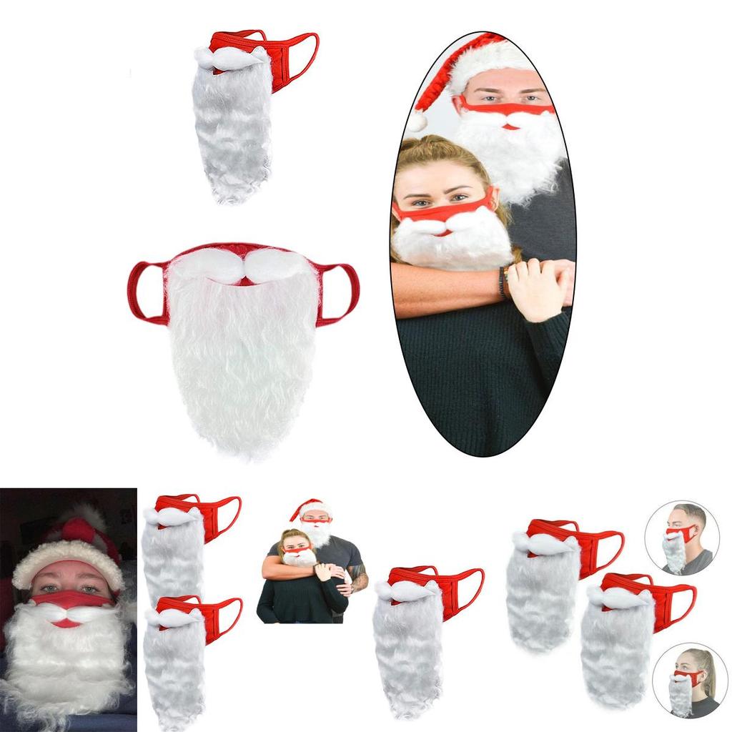 Soft And Breathable Adult Unisex Funny Santa Claus Beard For Xmas Cosplay