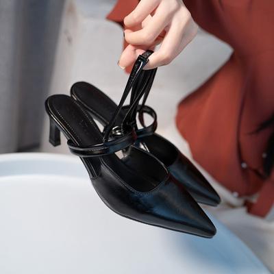 Женские однотонные туфли без каблука на низком каблуке, женские летние сандалии без шнуровки 2024 года, женские пикантные офисные туфли с острым носком Mujer