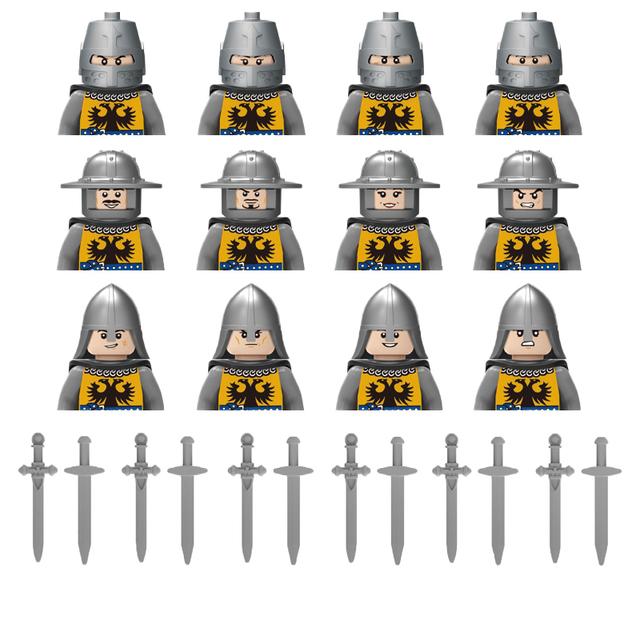 Военные Строительные Блоки Средневековые Фигурки Солдат Подарки Игрушки Оружие Щит Священная Римская Империя Сент-Лазарь Рыцарь Иерусалима Легион MOC