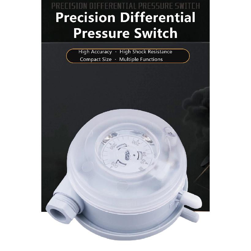 20-1000Pa Micro Differential Pressure Gauge 604 Air Differential Pressure Switch HVAC Ventilation Air Duct SPDT Sensor